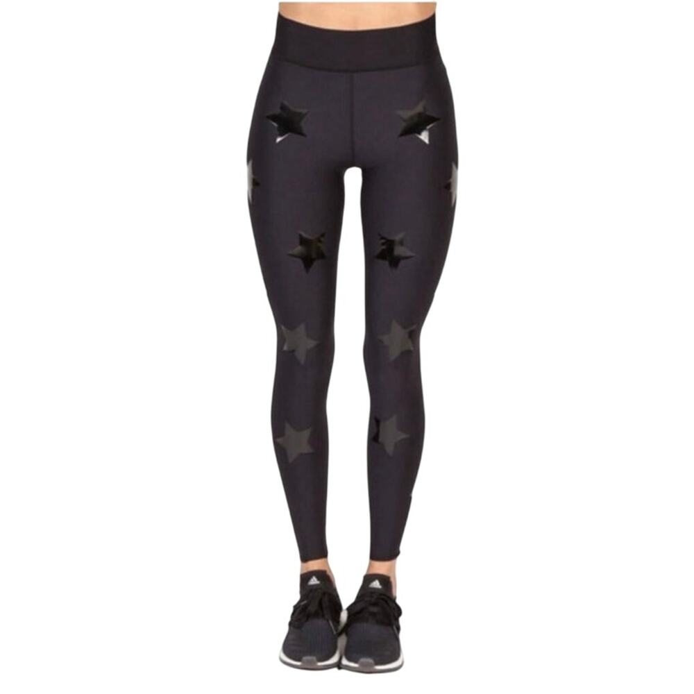 Ultracor High Lux Knockout Star Leggings in Nero/ Patent Nero SzM NWOT